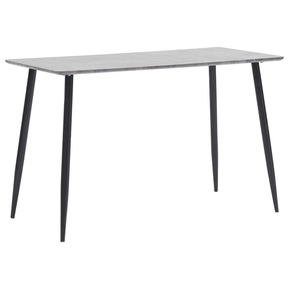 Vidaxl Jedálenský stôl, sivý 120x60x75 cm, MDF